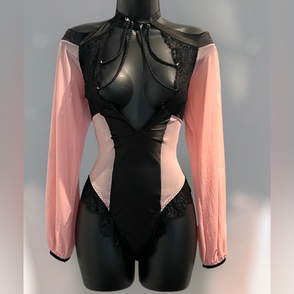 ⭐️iCollection High Neck Soft Mesh Bodysuit Lingerie